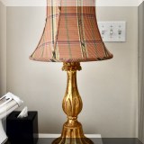 DL08. Brunschwig & Fils gold table lamp. 30”h 